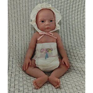 45cm Open Eyes Reborn Baby Dolls Full Platinum Silicone Newborn Baby GIRL Dolls